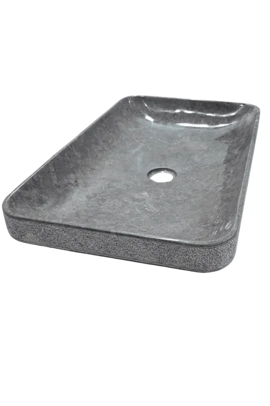 Strakke Grijze Marmeren Wasbak