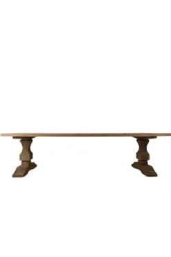 Teak eettafel 300cm met kasteel poten