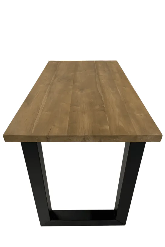 Teak houten bartafel met metalen poten