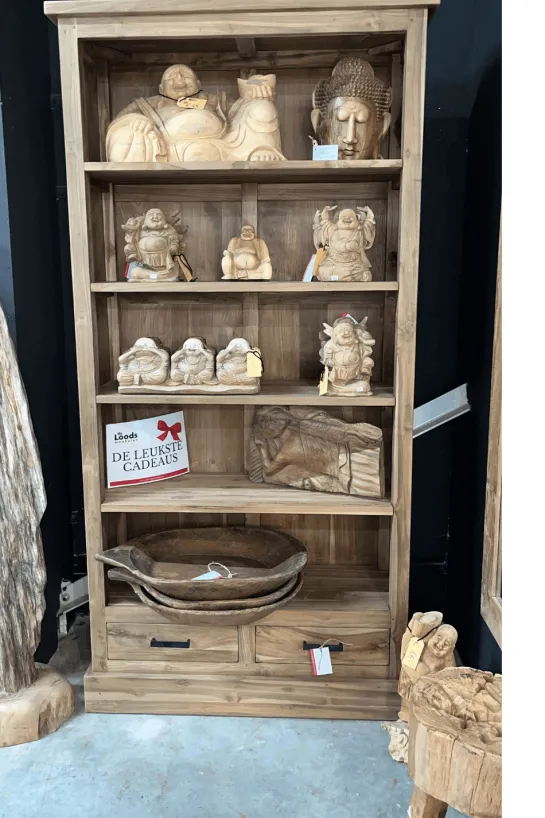 Teakhouten Boekenkast