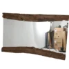 Teak houten boomstamrand spiegel 150 cm