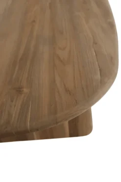Teak houten bootvormige eettafel met houten poten – uniek exemplaar