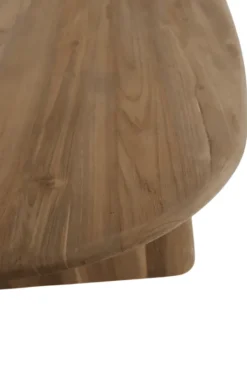 Teak houten bootvormige eettafel met houten poten – uniek exemplaar