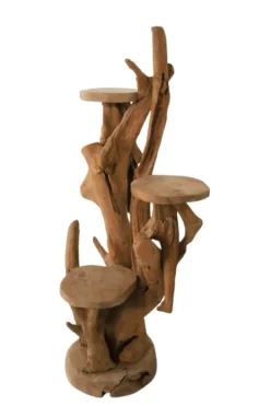 Teak Houten Display Etagère 60x60x120 cm