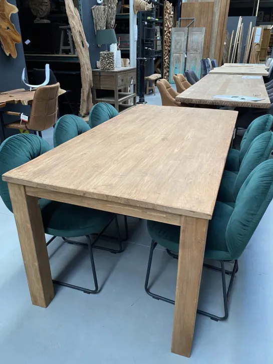 Teakhouten eettafel 180