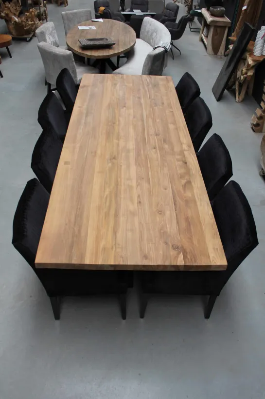 Teak houten eettafel 300 cm