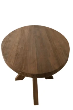 Teak houten eettafel 180 cm met houten poot