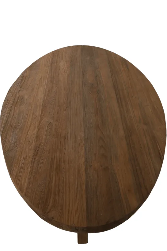 Teak houten eettafel 180 cm met houten poot