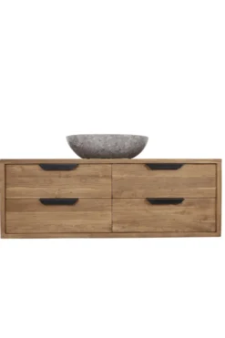 Teak houten Hangend badkamermeubel 140 cm