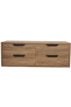 Teak houten Hangend badkamermeubel 140 cm
