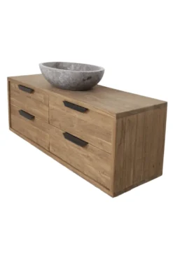 Teak houten Hangend badkamermeubel 140 cm