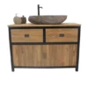 Teakhouten Industrieel badkamermeubel 120 cm