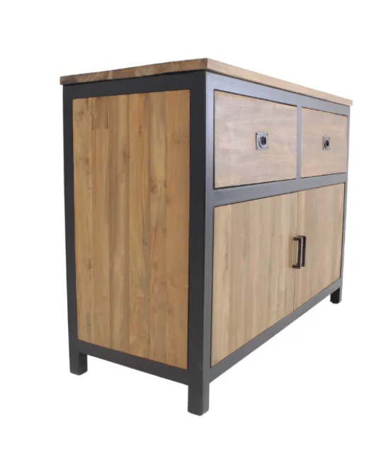 Teakhouten Industrieel badkamermeubel 120 cm