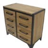 Teak houten klein dressoir industrieel