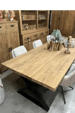Teakhouten Landelijke Eettafel – 300 cm