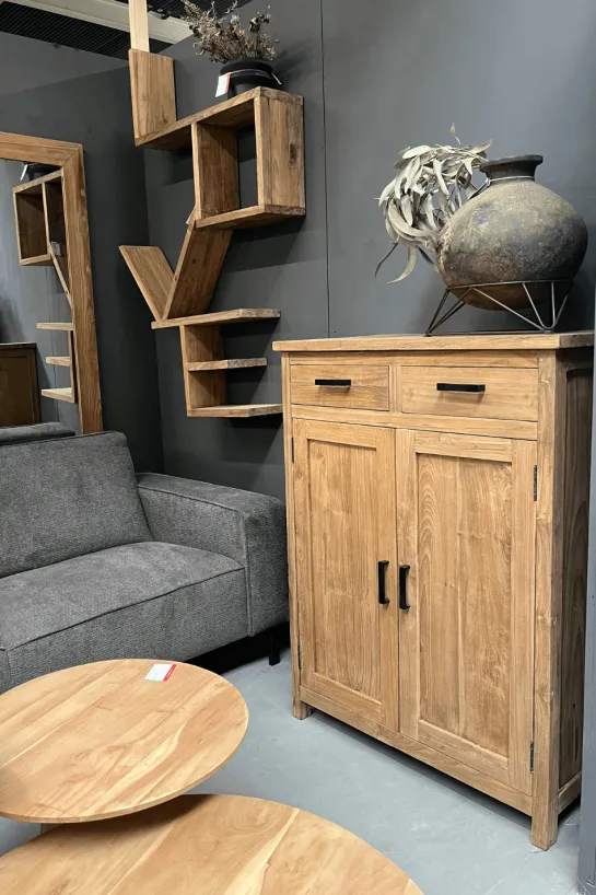 Teak Houten Meidenkast 90x47x120 cm