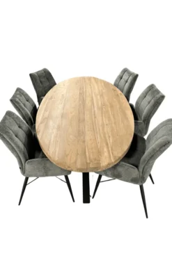 Teak houten ovale eettafel 220 cm