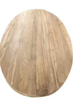 Teak houten ovale eettafel 220 cm