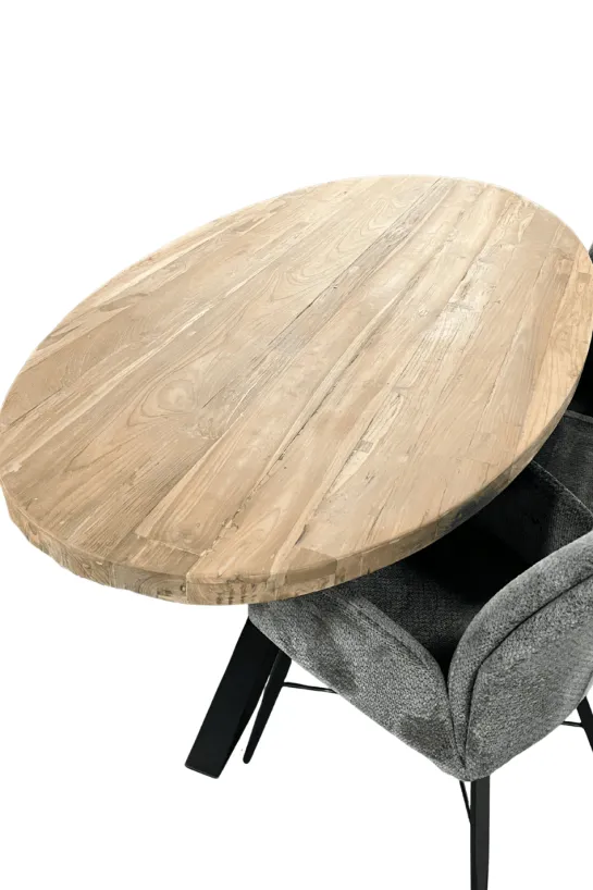 Teak houten ovale eettafel 220 cm