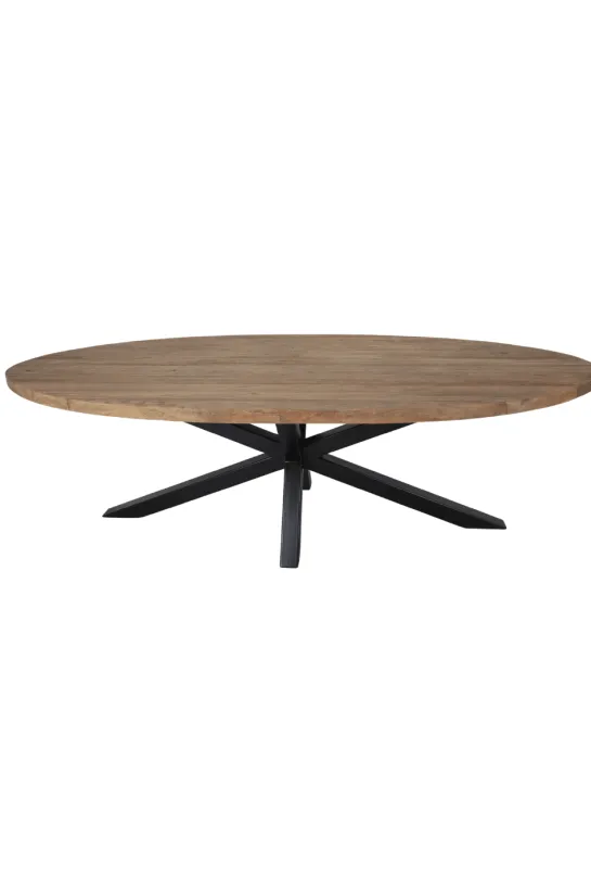 Teakhouten ovale eettafel 260 cm