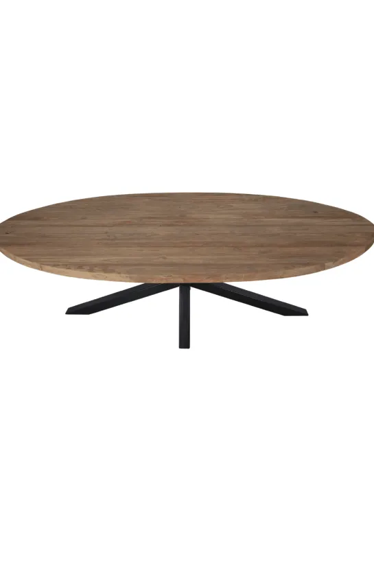 Teakhouten ovale eettafel 260 cm
