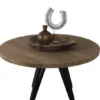 Teak houten ronde eettafel 130 cm met metalen poot