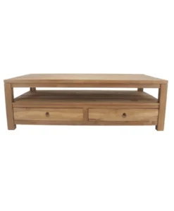 Teak houten salontafel met lade