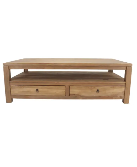 Teak houten salontafel met lade