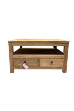 Teak houten salontafel met lade