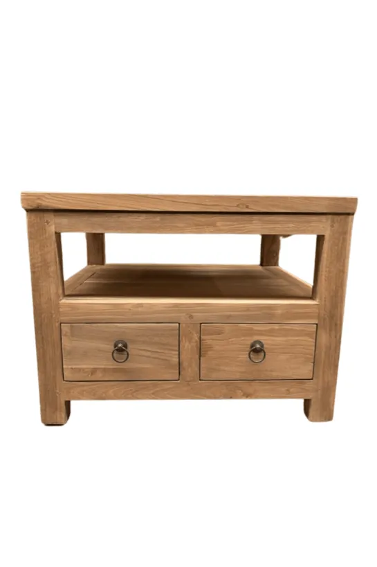 Teak houten salontafel met lade