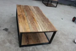 Teakhouten salontafel met onderblad