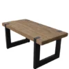 Teak houten salontafel poten door het blad