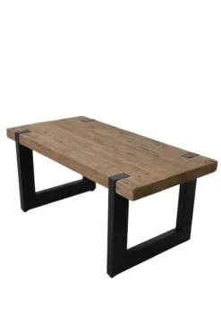 Teak houten salontafel poten door het blad