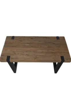 Teak houten salontafel poten door het blad