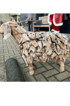 Teak Houten Schaap – Voor Binnen & Buiten