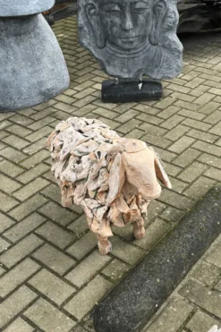 Teak Houten Schaap – Voor Binnen & Buiten