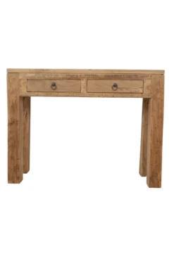 teak houten sidetable met 2 lades 100 cm