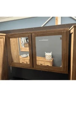 Teak houten spiegelkast 120 cm