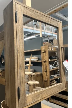 Teak houten spiegelkast 60 cm