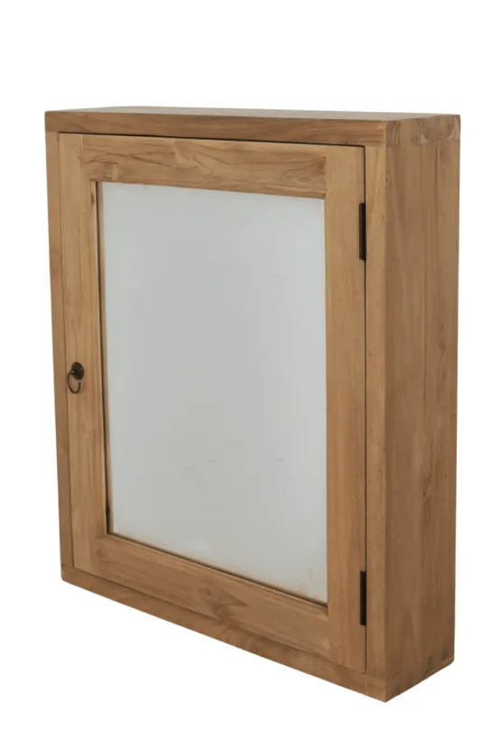 Teakhouten spiegel kast 60 cm