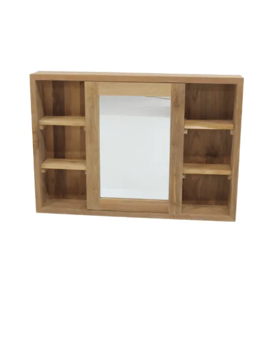 Teakhouten spiegelkast 1 meter