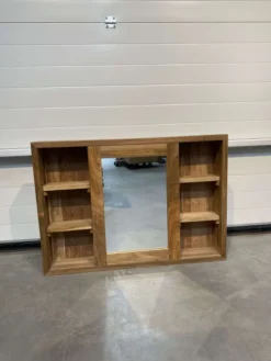 Teakhouten spiegelkast 1 meter