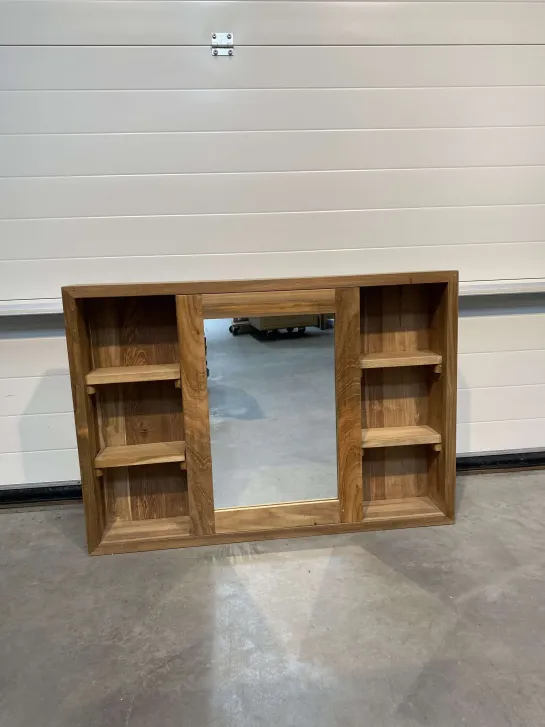 Teakhouten spiegelkast 1 meter