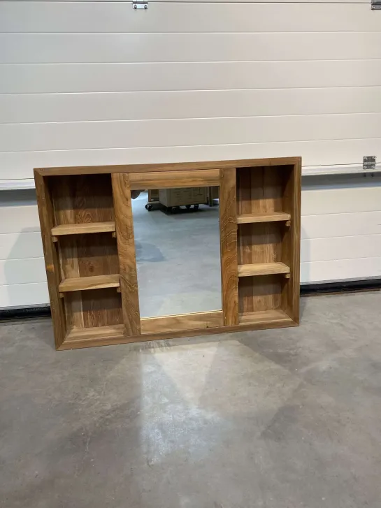 Teakhouten spiegelkast 1 meter
