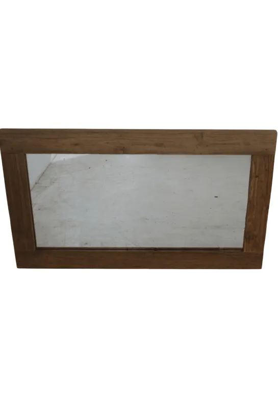 Teak Houten Spiegel Stoer met Dikke Rand 120x70cm