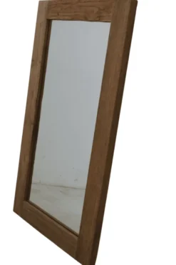 Teak Houten Spiegel Stoer met Dikke Rand 120x70cm
