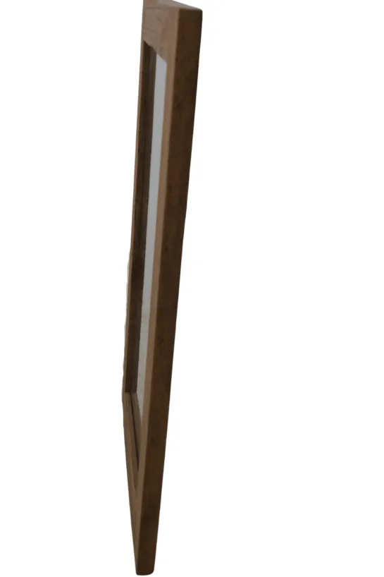 Teak Houten Spiegel Stoer met Dikke Rand 120x70cm