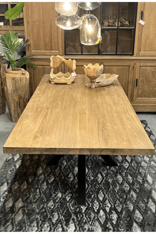 Teakhouten tafel – vervaardigd uit gerecycled massief teak 220 cm