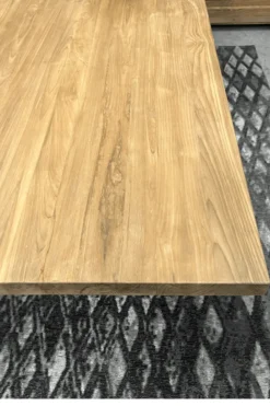 Teakhouten tafel – vervaardigd uit gerecycled massief teak 220 cm