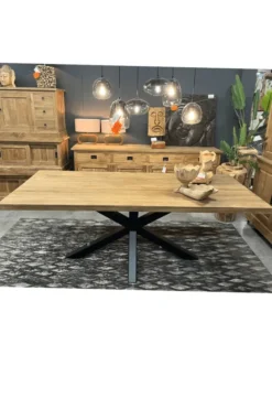 Teakhouten tafel – vervaardigd uit gerecycled massief teak 220 cm